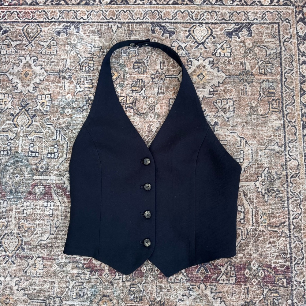 Aritzia Wilfred Vito Vest Crepette Size 8 - Picture 2 of 6